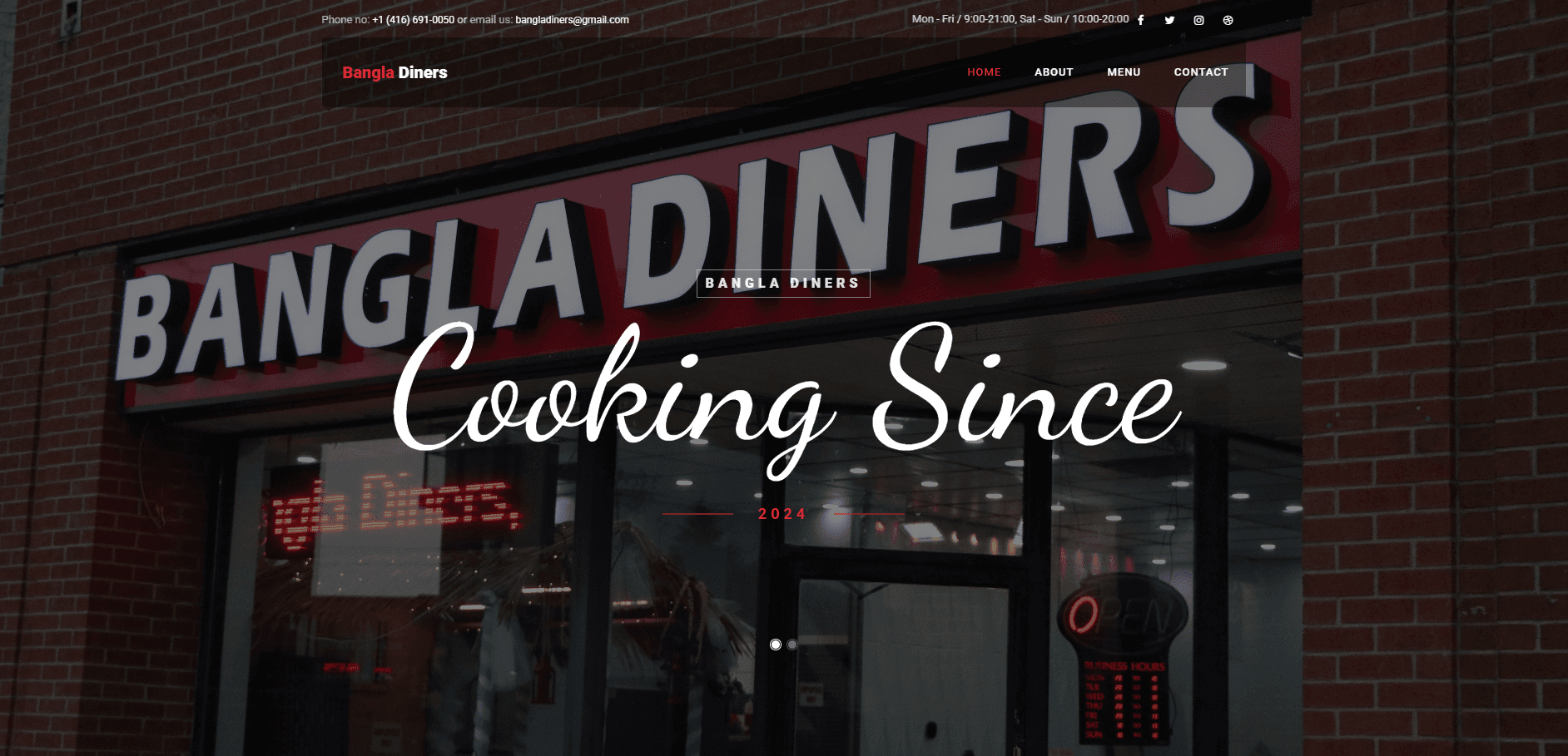 Bangla Diners — Digital Presence for a Bengali Cuisine Experience