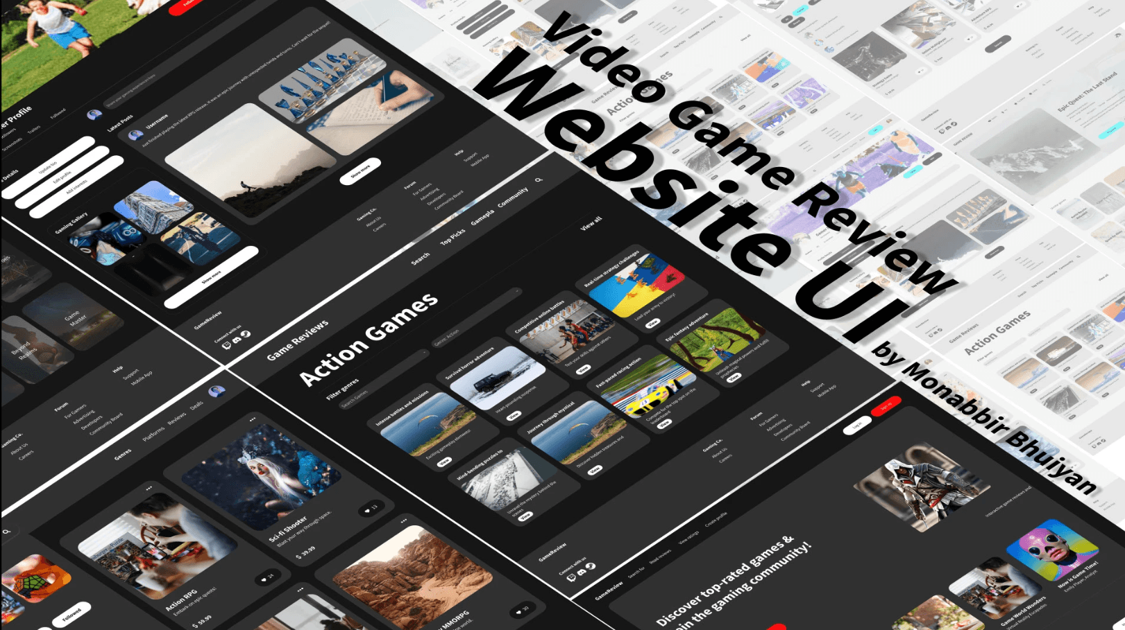 Video Game Review Website UI — Immersive & Dynamic Reviews Space